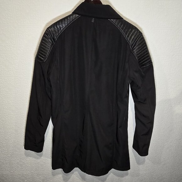 RUDSAK NWT Men's THERON Black Trench Coat with Leather Trim 5117487 Size S - Picture 5 of 12